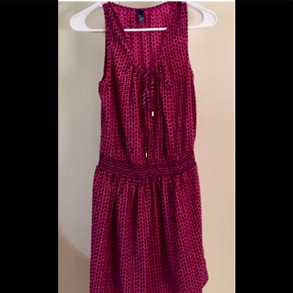 gap hot pink dress Gap Women's Pink Summer Maxi Dress Size Hot Pink Tiered New Nwt
